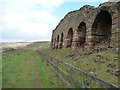 SE7098 : Former railway alongside former calcining kilns by Christine Johnstone