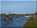 TL2798 : Driving through the flood, Whittlesey Wash - The Nene Washes by Richard Humphrey