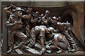 TQ3082 : Frieze on statue, The Meeting Place, St Pancras Station, London N1 by Christine Matthews