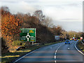 SY9592 : Approaching Bakers Arms Roundabout by David Dixon