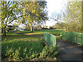 SK2602 : Bridges in Abbey Green Park, Polesworth by Robin Stott