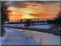 SD7808 : Sunset over the Manchester, Bolton and Bury Canal by David Dixon