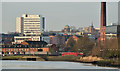 J3473 : Winter morning, River Lagan, Belfast by Albert Bridge