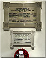 TL9561 : All Saints, Drinkstone - War Memorial WWI & WWII by John Salmon