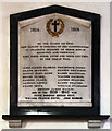 TL5727 : St Mary, Broxted - War Memorial WWI & WWII by John Salmon