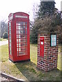 TG0704 : Telephone Box & Kimberley Green Victorian Postbox by Geographer