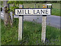 TM3887 : Mill Lane sign by Geographer