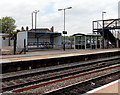 SO7038 : Two shelters, Ledbury railway station by Jaggery