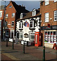 SO5039 : Grade II listed The Orange Tree and Grade II listed phonebox, Hereford by Jaggery