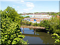 SE2734 : River Aire, Cardigan Trading Estate by David Dixon