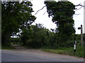 TM4279 : Footpath to Church Farm & entrance to Low Farm by Geographer