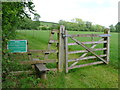 SP1250 : Stile and Gate on Permissive Footpath by Nigel Mykura