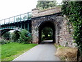 SO5039 : Masonry section of Hunderton Bridge, Hereford by Jaggery