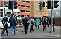 J3473 : "Pelican" crossing, Central station, Belfast by Albert Bridge