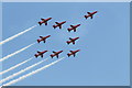 SK9965 : The Red Arrows at Waddington Air Show 2013 by J.Hannan-Briggs