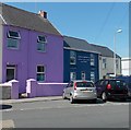 SN1200 : Purple house and dark blue office, Tenby by Jaggery