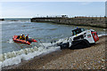 TQ8209 : The launch of the Hastings D Class lifeboat - 5 by Ian Capper