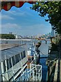 TQ2977 : River Thames viewed from Battersea Barge by PAUL FARMER