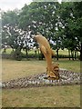 NZ4061 : Wooden dolphin sculpture, Cornthwaite Park, Whitburn by Graham Robson