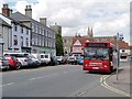 TL7645 : Bus at Market Hill, Clare by David Dixon