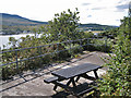 NG7527 : Picnic area at the viewpoint by Richard Dorrell