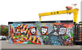 J3574 : Youth Club mural, Ballymacarrett, Belfast by Albert Bridge