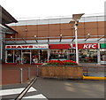 ST2995 : Shaws the Drapers and KFC, Cwmbran by Jaggery