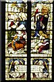 SK7953 : Newbold Memorial Window Detail - Moses Delivering The Law by David Dixon