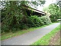 ST2998 : Former Griffithstown railway station, from the track by Christine Johnstone