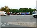 SD5415 : Lorry park, Charnock Richard Service Area, Chorley by Brian Robert Marshall