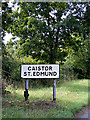 TG2503 : Caistor St.Edmund sign by Geographer