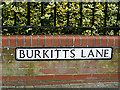 TL8741 : Burkitts Lane sign by Geographer