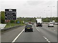 TQ7658 : Northbound M20 near Sandling by David Dixon