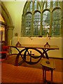 SJ3058 : Altar table and Celtic cross by Richard Hoare