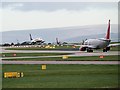 SJ8184 : Manchester Airport Runway by David Dixon