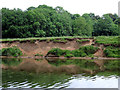 SO8164 : River erosion south-east of Shrawley, Worcestershire by Roger  D Kidd