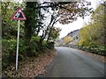 SH4952 : Beware of falling rocks on the way to Tanyrallt by Christine Johnstone