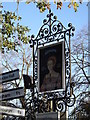 TM2460 : Queens Head Inn Public House sign by Geographer