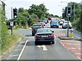 SZ6088 : Traffic Lights at Rowborough Corner by David Dixon