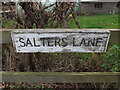 TM3775 : Salters Lane sign by Geographer