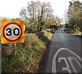 SO6823 : 30mph speed limit through Aston Ingham by Jaggery