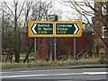 TL2460 : Roadsigns on the A428 Cambridge Road by Geographer