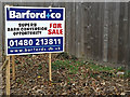 TL2360 : Estate Agents Board at North Farm by Geographer