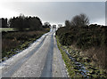 NZ0843 : Icy road heading towards Saltersgate Lane by Trevor Littlewood