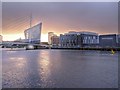 SJ8097 : Manchester Ship Canal, Trafford Wharf by David Dixon