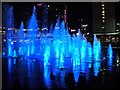 SJ8498 : Piccadilly Gardens Fountains at Christmas (5) by David Dixon