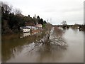 SJ4154 : Rising Flood Water at Farndon by Jeff Buck