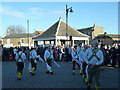 TL2797 : Morris dancing on the Market Place - Whittlesea Straw Bear Festival 2014 by Richard Humphrey