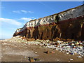 TF6741 : Hunstanton Red Rock in the cliffs by Richard Humphrey