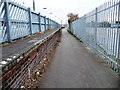 SK8054 : Platform edge, former railway line, Newark Northgate by Christine Johnstone